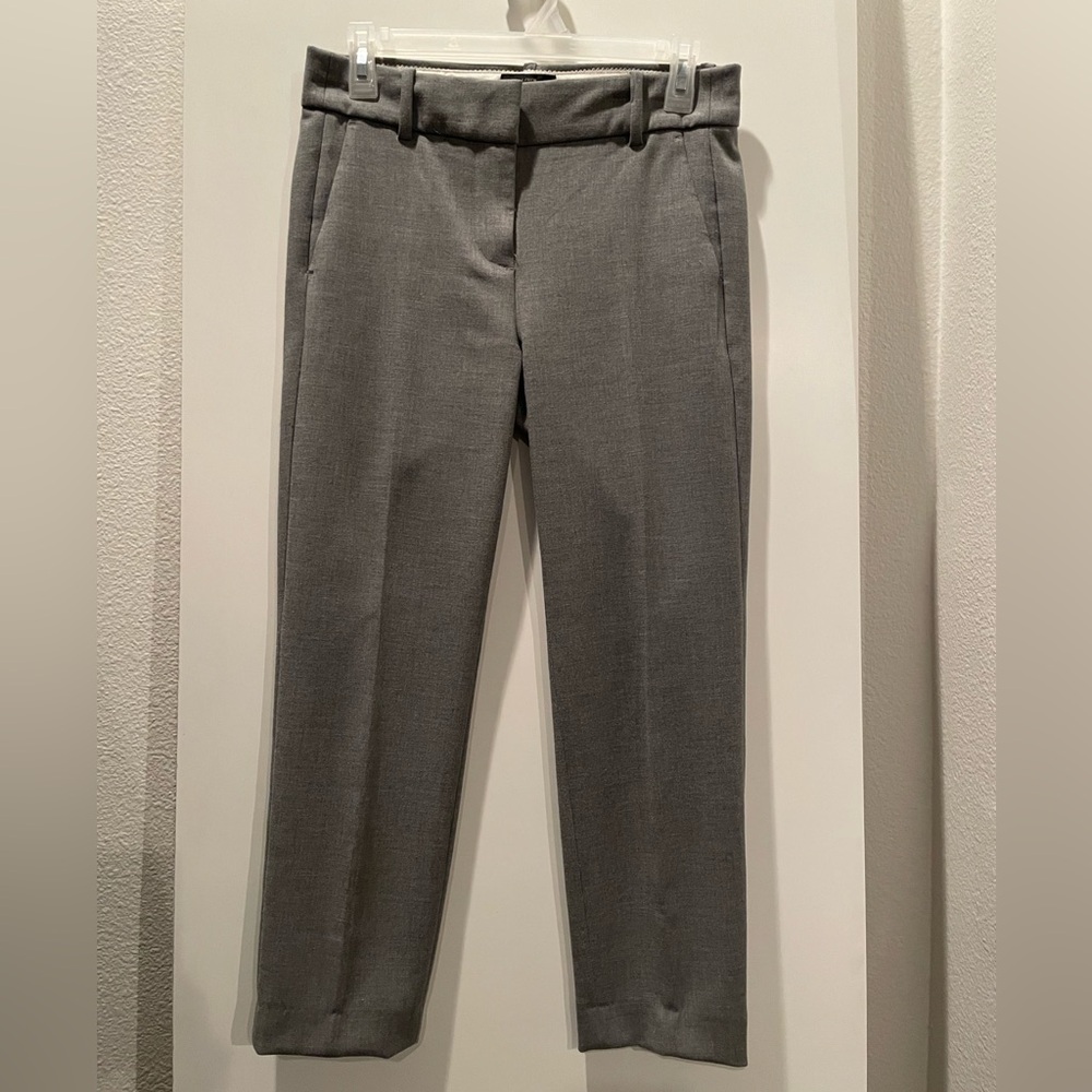 J Crew “Cameron” Grey Straight Slim Trousers Mid Rise Pants